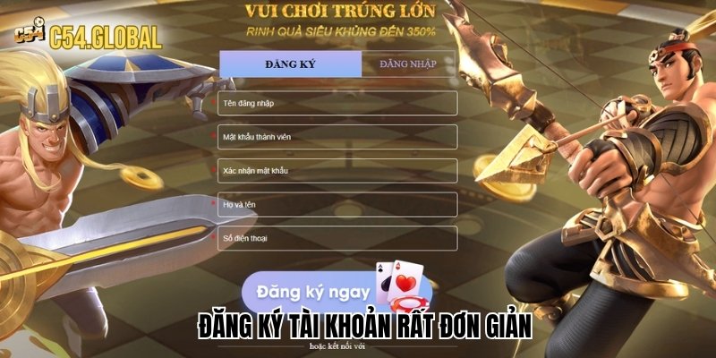 dang ky tai khoan rat don gian Đăng ký tài khoản rất đơn giản